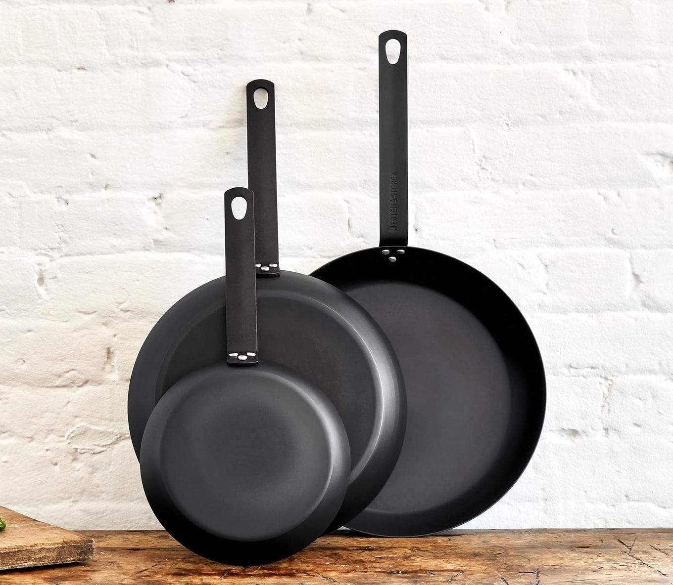 3 carbon steel pans